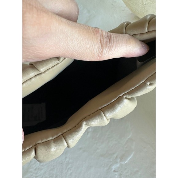 Tan Khaki Scrunchie Shoulder Bag - Picture 6 of 7